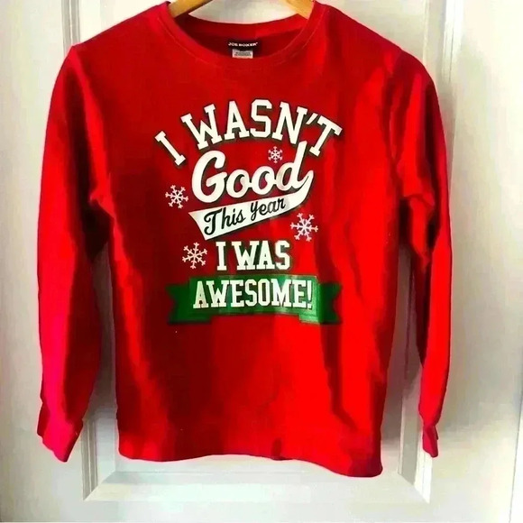 Joe Boxer Christmas Sweatshirt‎ Big Kids 10/12 - Picture 1 of 7